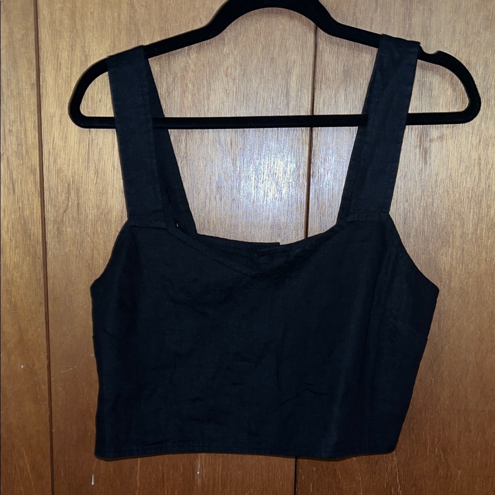 Quince Linen Crop Tank